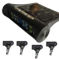 Solar Power Wireless LED Display TPMS with 4 Internal Sensor